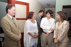 Présidente Chinchilla et Philippe Reumont